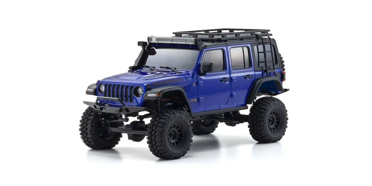 KYO-32528MB Kyosho MINI-Z 4x4 MX-01 Readyset Jeep Wrangler Unlimited Rubicon w/Wide Trei & Acc. Ocean Blue Metallic [32528MB] Kyosho