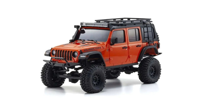 KYO-32528MO Kyosho MINI-Z 4x4 MX-01 Readyset Jeep Wrangler Unlimited Rubicon w/Wide Trei & Acc. Punk'n Metallic [32528MO]