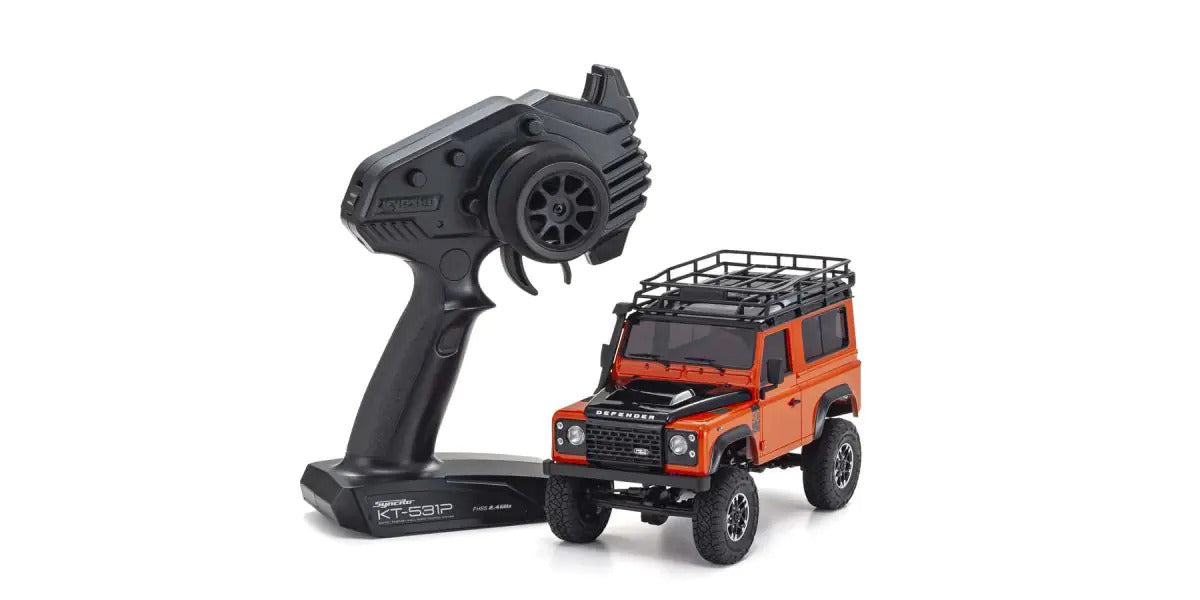 KYO-32531MO Kyosho MINI-Z 4x4 MX-01 Land Rover Defender 90 Adventure Phoenix Orange/Santorini Black [32531MO] Kyosho