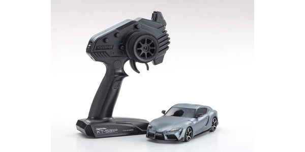 KYO-32619GM Kyosho MINI-Z AWD MA-020 Readyset Toyota GR Supra Matte Storm Gray Metallic