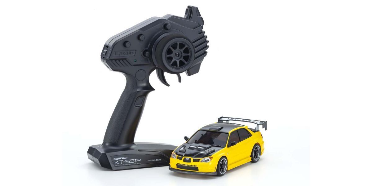 KYO-32620MY Kyosho AWD Mini-Z 1/24 Subaru Impreza w/ Aero Kit & CFRP Hood Metallic Yellow [32620MY] Kyosho