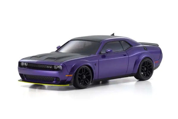 KYO-32621PU Kyosho Mini-Z Dodge Challenger SRT Hellcat Redeye Plum Crazy AWD RC Car