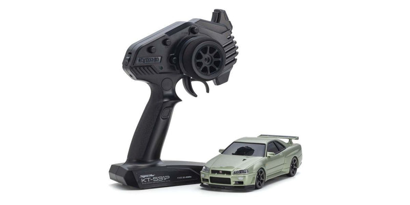 KYO-32624MJ Kyosho AWD Mini-Z 1/24 Nissan Skyline GT-R (R34) V.Spec II Nur Millennium Jade [32624MJ]