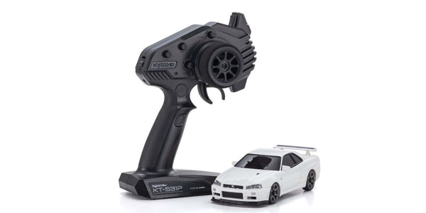 KYO-32629W Kyosho MINI-Z AWD MA-020 Readyset Nissan Skyline GT-R V.spec II Nur (R34) (White) [32629W]