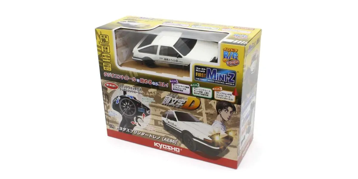 Kyosho First Mini-Z Initial D Toyota Sprinter Trueno AE86 White/Black  KYO-66601A Kyosho