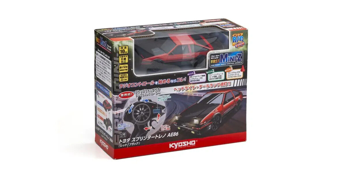 Kyosho First Mini-Z Toyota Sprinter Trueno AE86 Red/Black KYO-66613A