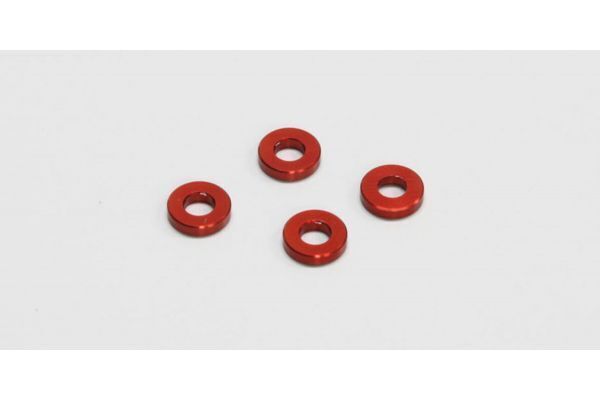 KYO-97042-15R Kyosho ALUMINIUM COLOUR 3x6.5x1.55mm RED