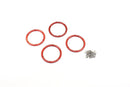 KYO-EZW003R Kyosho ALUM WHEEL COVER RED (4) Kyosho