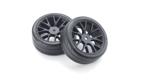 KYO-FATH701BKM Kyosho Premounted TC Tire FZ02 (M/2pcs)