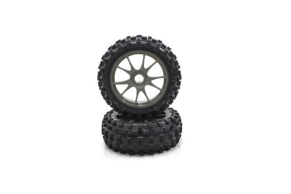 KYO-IFTH004GMKC Kyosho 10-Spoke Wheel with Tire(Gunmetal/KC/2pcs) Kyosho