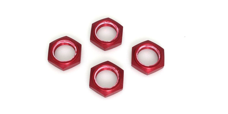 KYO-IFW336R Kyosho Wheel nut with nylon(Red/4pcs)