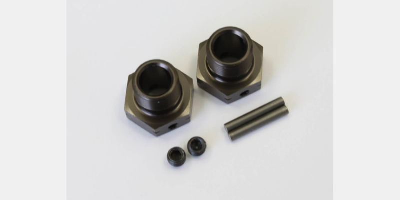 KYO-IFW444GM Kyosho Front Wide Wheel Hub (2pcs/Gunmetal/MP9)