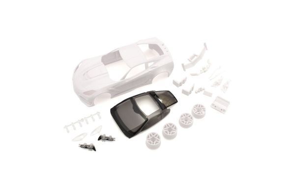 KYO-MZN196 Kyosho Corvette ZR1 White Body Set w/Wheel Kyosho