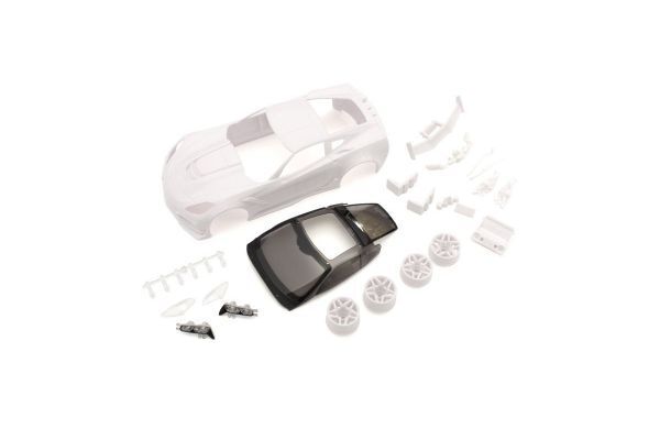 KYO-MZN196 Kyosho Corvette ZR1 White Body Set w/Wheel