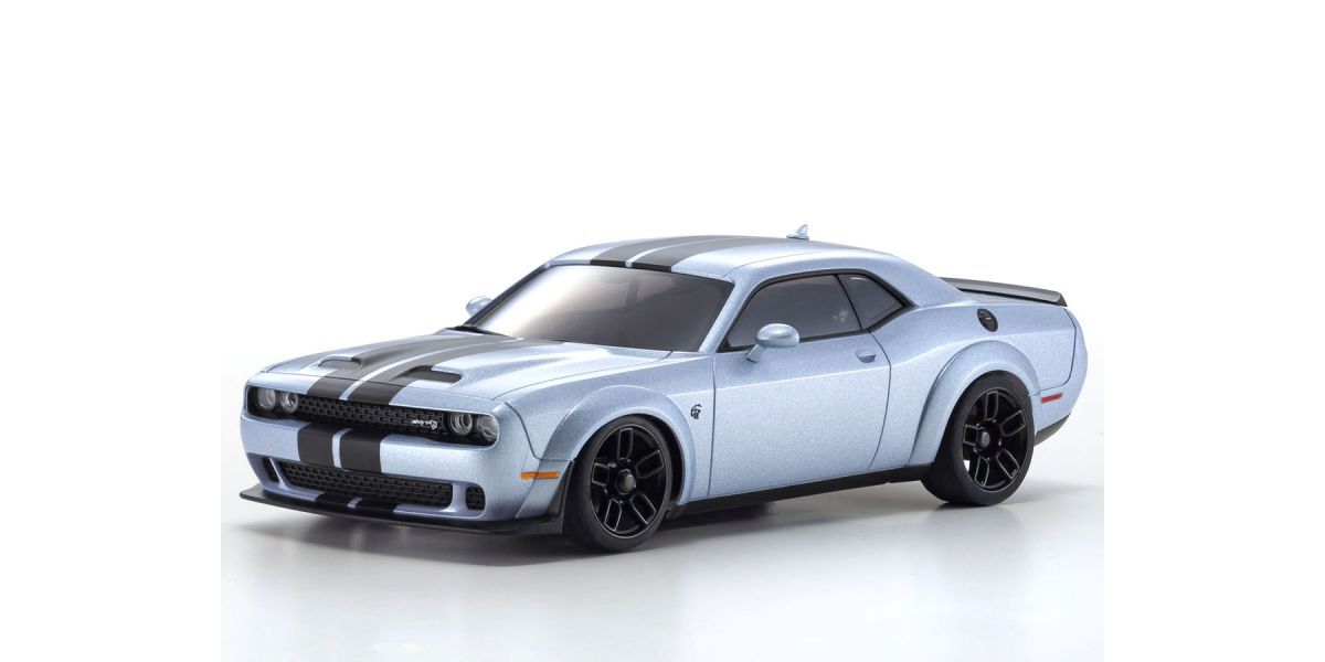 KYO-MZP451S Kyosho ASC Dodge Challenger SRT Silver Mini-Z Body Set [MZP451S] Kyosho