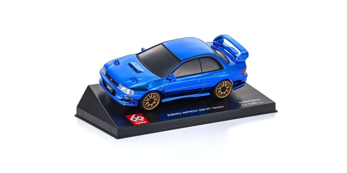 KYO-MZP457CBL Kyosho ASC MA-020 Subaru Impreza 22B-STi Version Chrome Blue Kyosho 60th Anniversary [MZP457CBL] Kyosho
