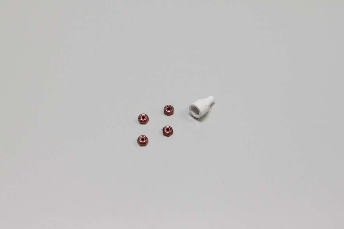 KYO-MZW13R Kyosho Color Nylon Nut Red Kyosho