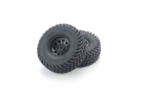 KYO-OLTH001BK Kyosho Complete Wheel & Tire Set (2pcs)