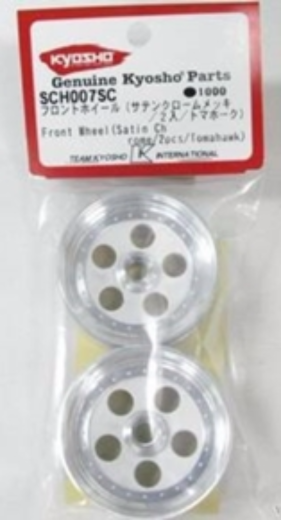 KYO-SCH007SC Kyosho Front Wheel (Satin Chrome/2pcs/Tomahawk)