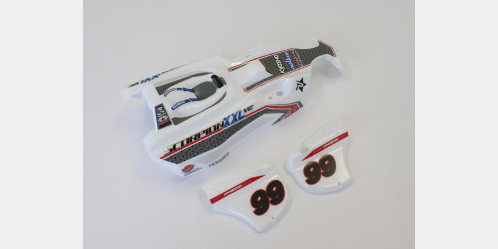 KYO-SXB001 Kyosho Completed Body Set (T1/White) Kyosho