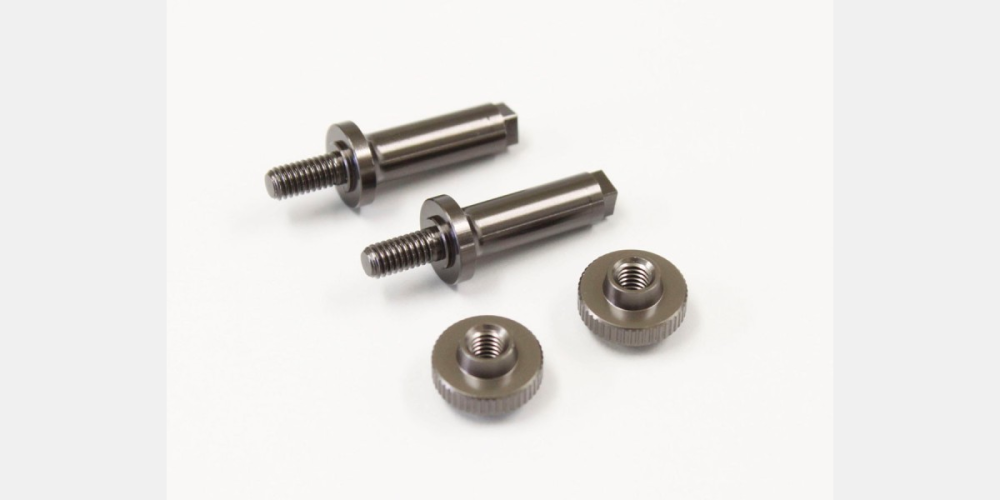 KYO-UMW728 Kyosho Aluminum Battery Post Set (Gunmetal/RB6) Kyosho