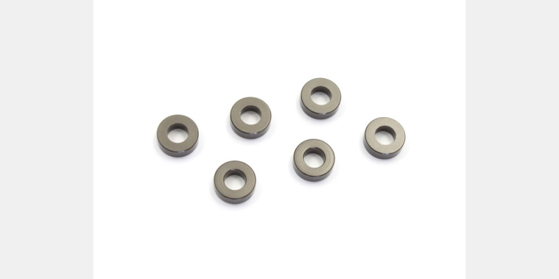 KYO-W0142GM Kyosho Aluminum Collar (3x6x2mm/Gunmetal/6pcs)