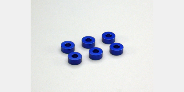 KYO-W0143 Kyosho Aluminum Collar (3x7x3mm/Blue/6pcs)