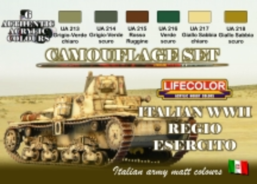 LC-CS08 Lifecolor Italian WWII Army Acrylic Paint Set Lifecolor