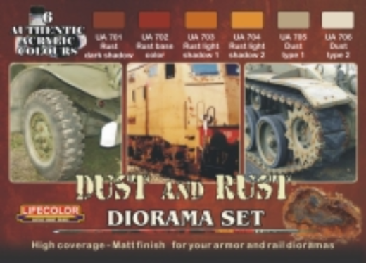 LC-CS10 Lifecolor Dust And Rust Diorama Acrylic Paint Set Lifecolor