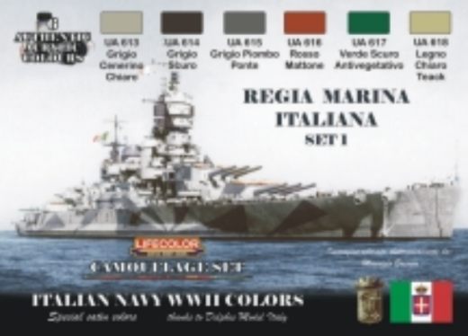 LC-CS15 Lifecolor Italian Navy WWII Acrylic Paint Set Lifecolor