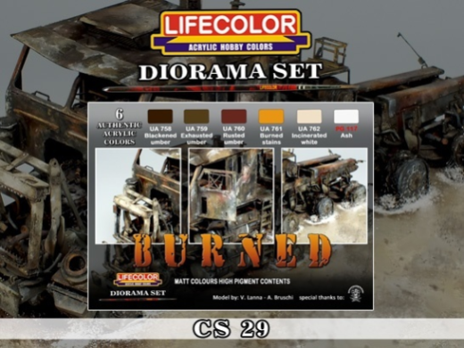 LC-CS29 Lifecolor Burned Acrylic Paint Set Lifecolor