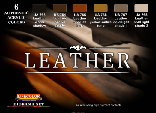 LC-CS30 Lifecolor Leather Acrylic Paint Set Lifecolor