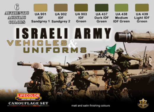 LC-CS32 Lifecolor Isreali Army Vehicle & Uniforms Acrylic Paint Set Lifecolor