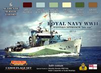LC-CS34 Lifecolor Royal Navy WWII Western Approach #2 Acrylic Paint Set Lifecolor