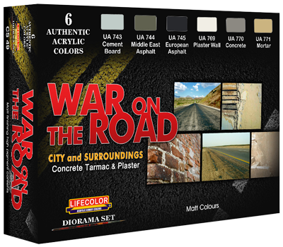 LC-CS49 Lifecolor War on the Road 6 Colour Acrylic Paint Set Lifecolor