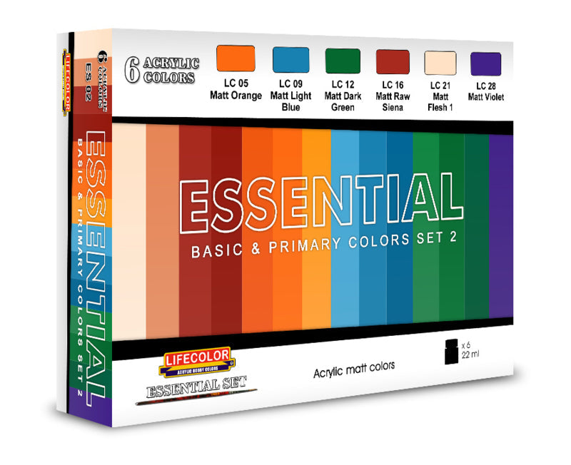 LC-ES02 Lifecolor Essential Set #2 Acrylic Paint Set Lifecolor