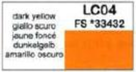 LC-LC04 Lifecolor Matt Dark Yellow 22ml Acrylic Paint Lifecolor