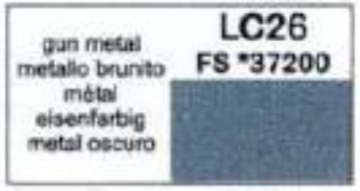 LC-LC26 Lifecolor Matt Gun Metal 22ml Acrylic Paint Lifecolor