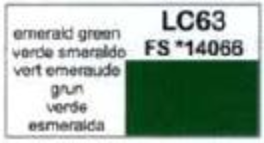 LC-LC63 Lifecolor Gloss Emerald Green 22ml Acrylic Paint Lifecolor