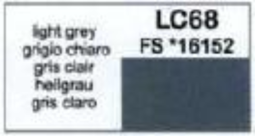 LC-LC68 Lifecolor Gloss Light Grey 22ml Acrylic Paint Lifecolor