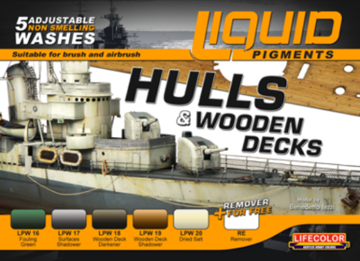 LC-LP04 Lifecolor Liquid Pigments Hulls & Wooden Decks (5 Wash Set) Lifecolor