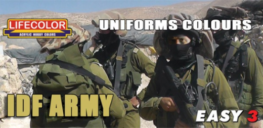 LC-MS10 Lifecolor Uniforms Colours IDF Army Acrylic Paint Set Lifecolor