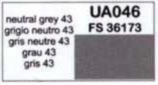 LC-UA046 Lifecolor Neutral Grey 43 22ml Acrylic Paint Lifecolor