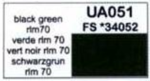 LC-UA051 Lifecolor Black Green 22ml Acrylic Paint Lifecolor