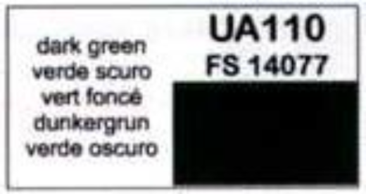 LC-UA110 Lifecolor Life Color Dark Green 22ml Acrylic Paint Lifecolor