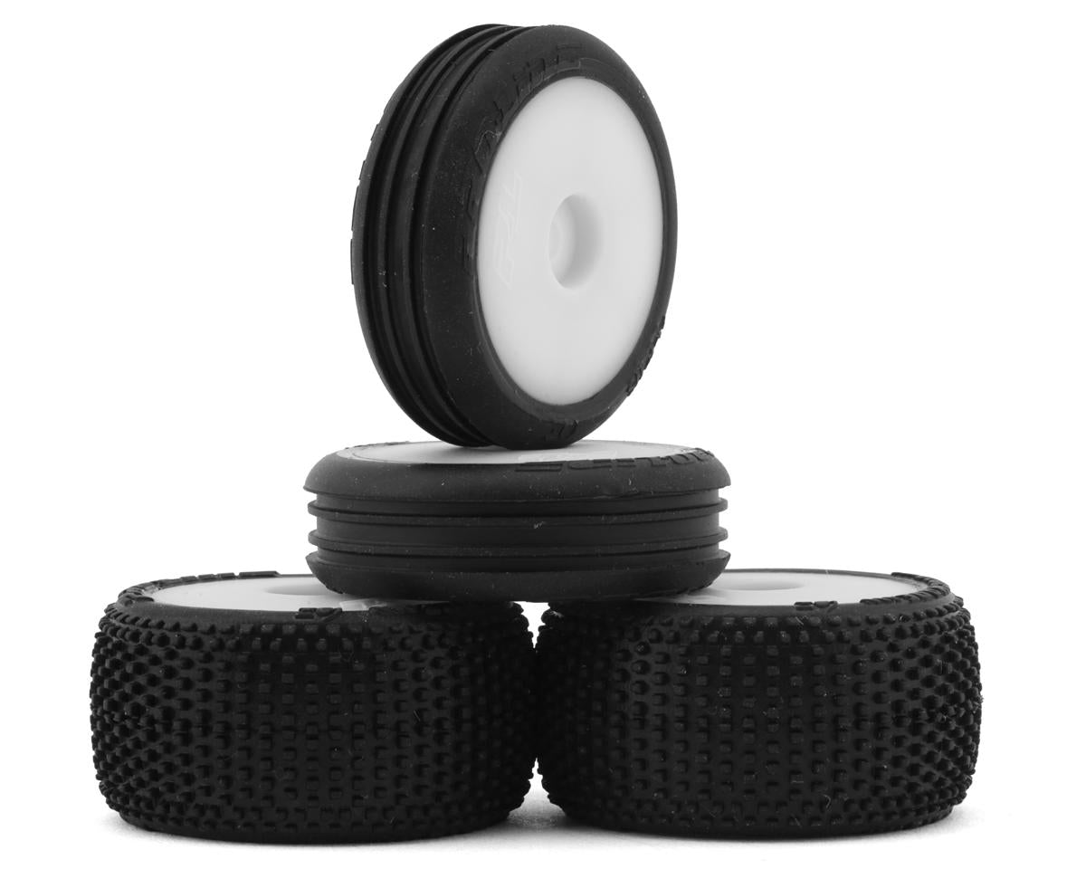 Losi White Wheel and Tyre Set, Micro-B LOS-1763