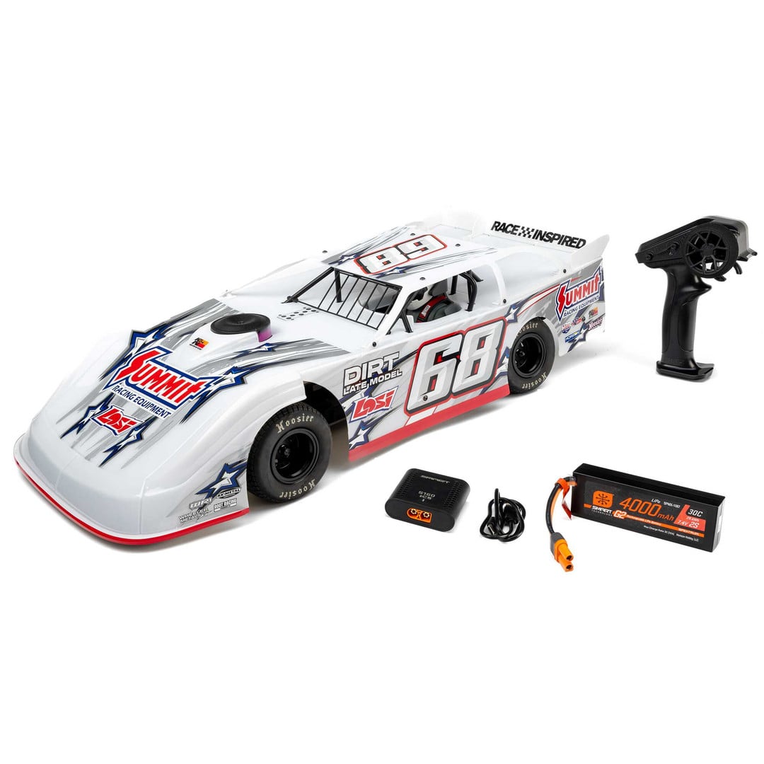 Losi 22S Dirt Late Model 1/10 2WD Dirt Oval RTR with Battery and Charger, Summit Racing  LOS-2168T1