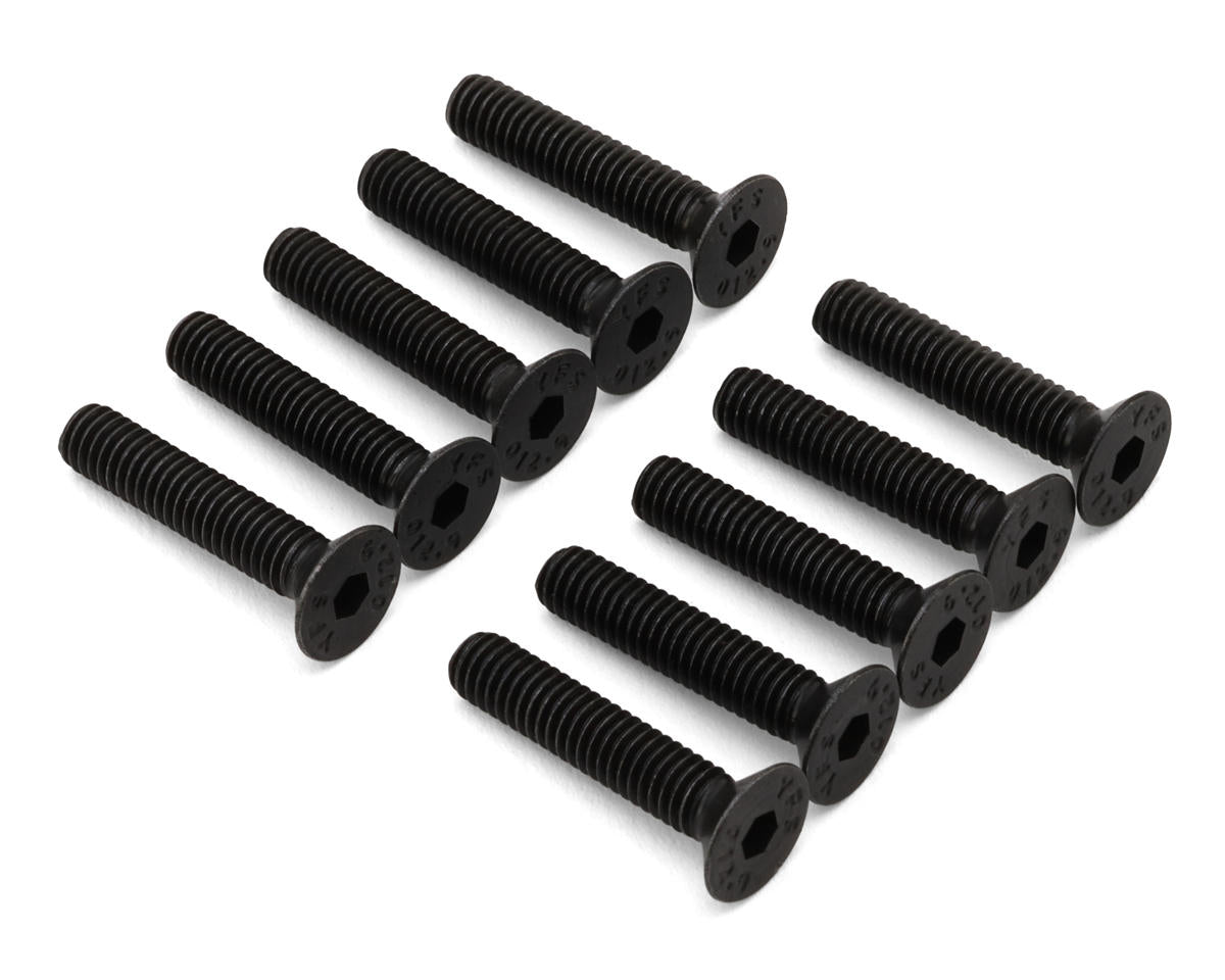 Losi M4x12mm Flat Head Screws, 10pcs - LOS-4014