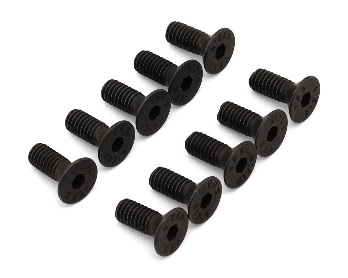 Losi M4x10mm Flat Head Screws, 10pcs - LOS-4031
