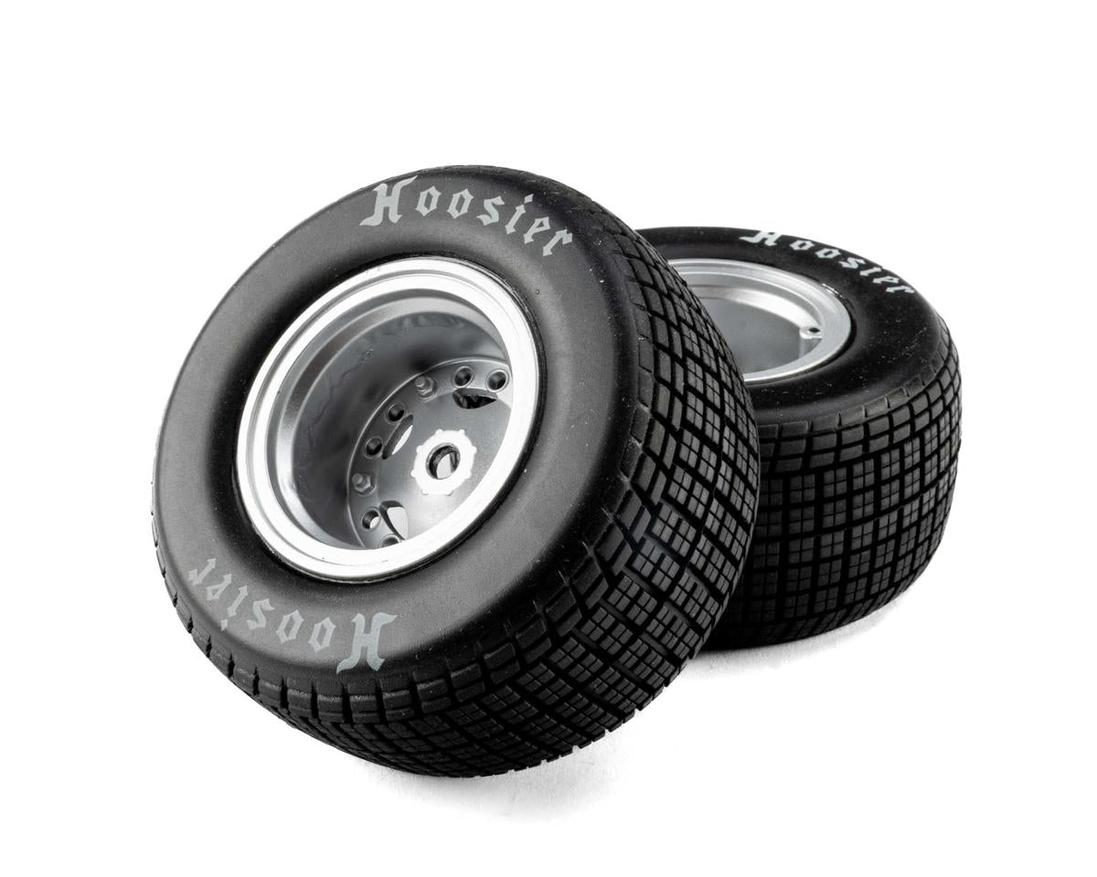 Losi Hoosier Tyres, Medium, Mounted, Satin Aluminium, FR/RR, 2pcs, 22S DLM - LOS-4642